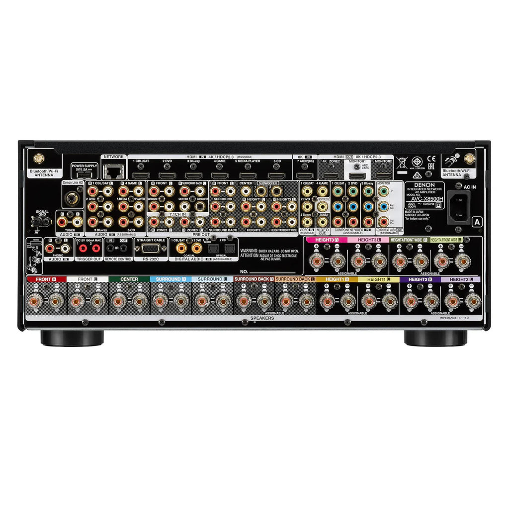 Rear view of Denon AVC-X8500HA
