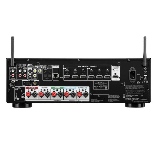 Rear view of Denon AVR-S660H 