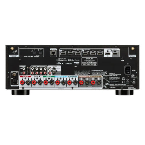 Rear view of Denon AVR-X2800H 