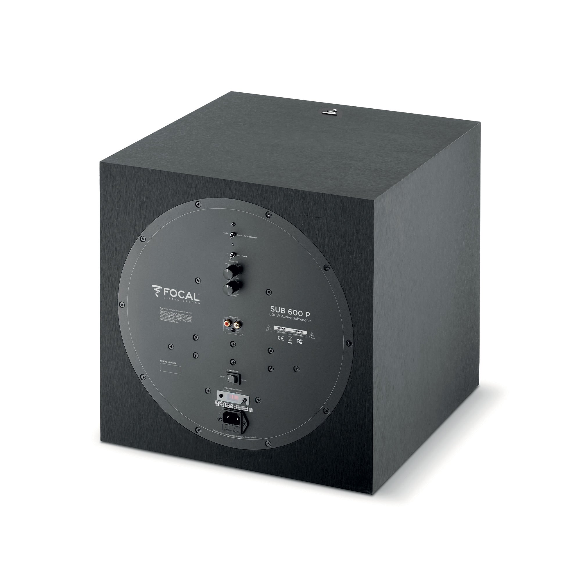 Rear view of Focal SUB 600P