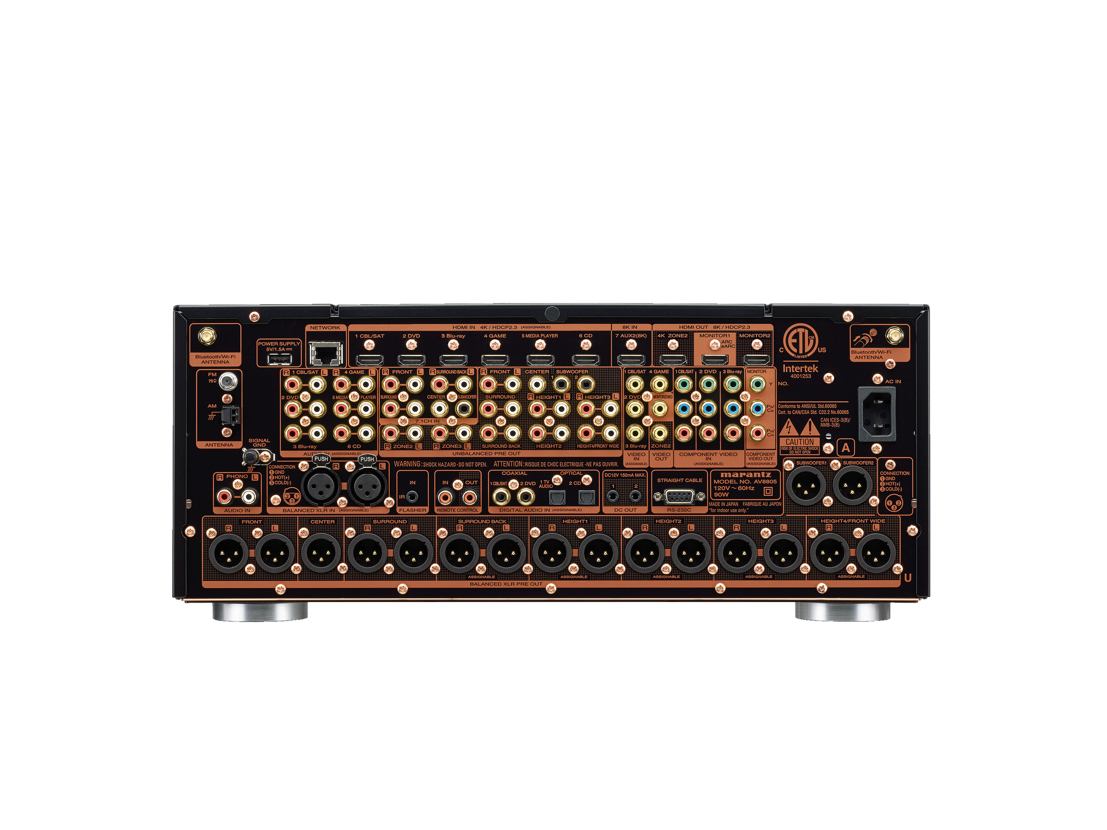 Rear view of Marantz AV8805A