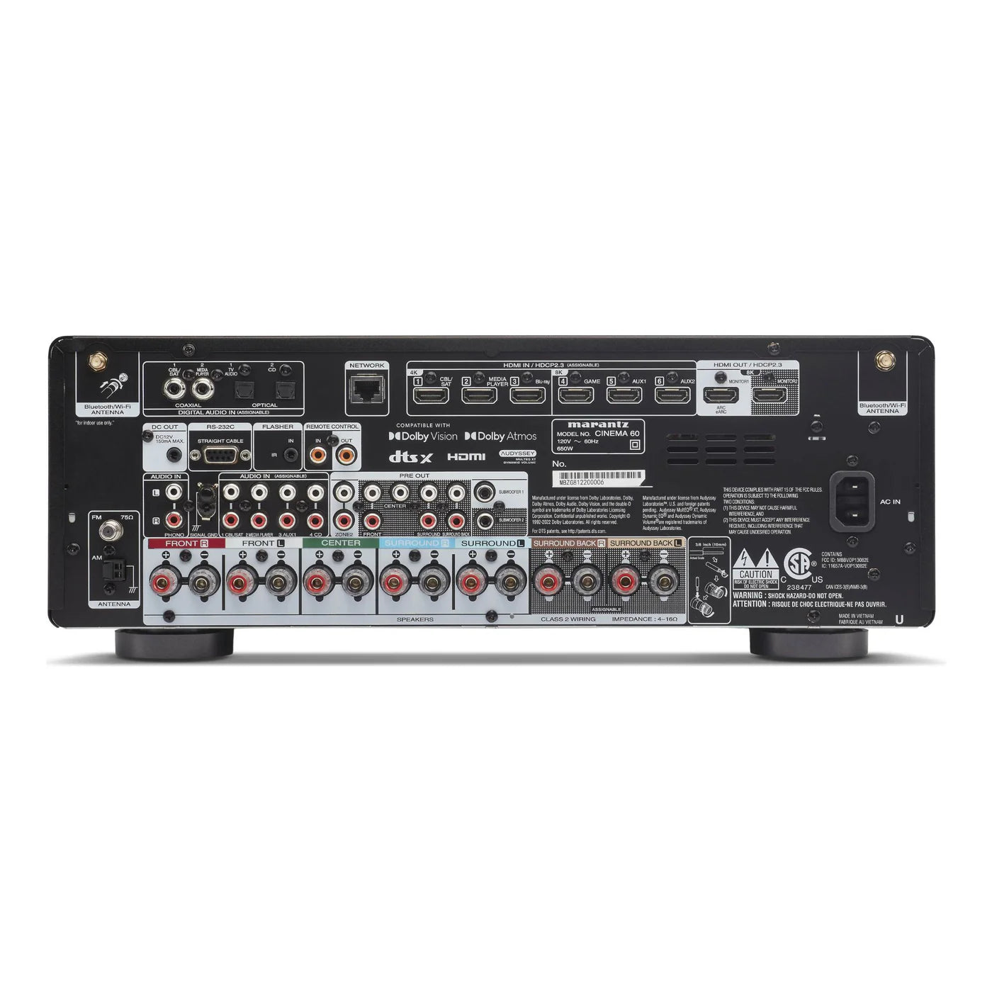 Rear view of Marantz Cinema 60