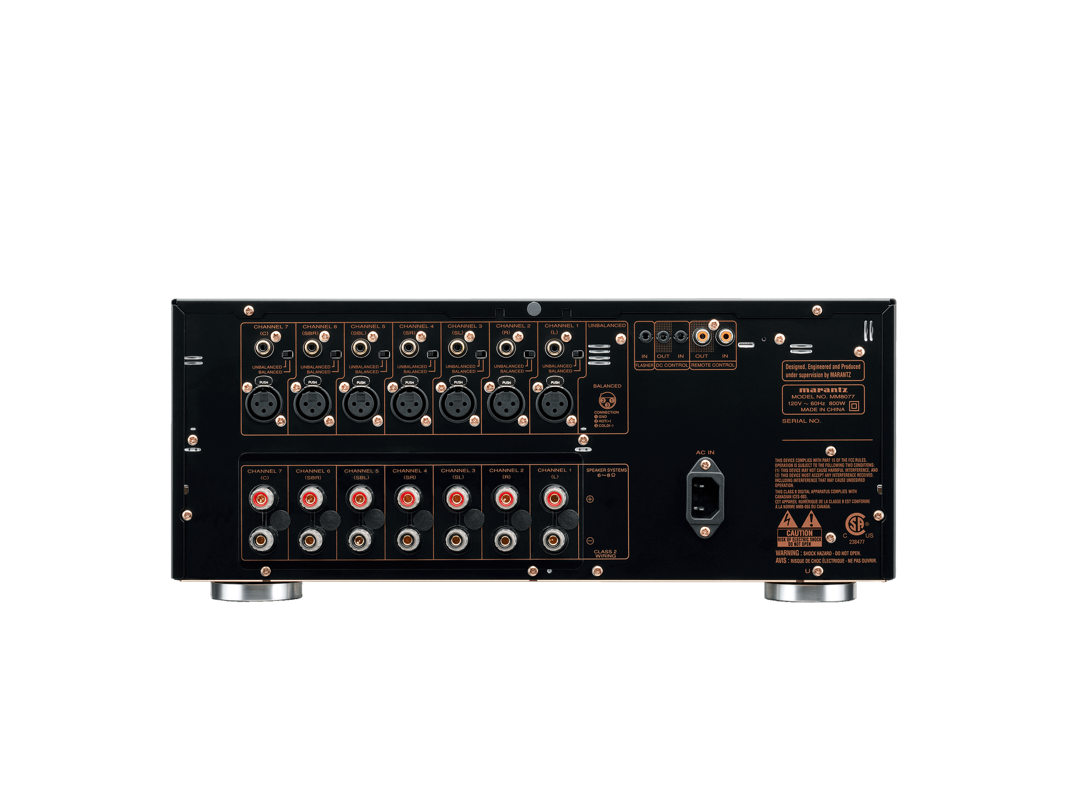 Rear view of Marantz MM8077