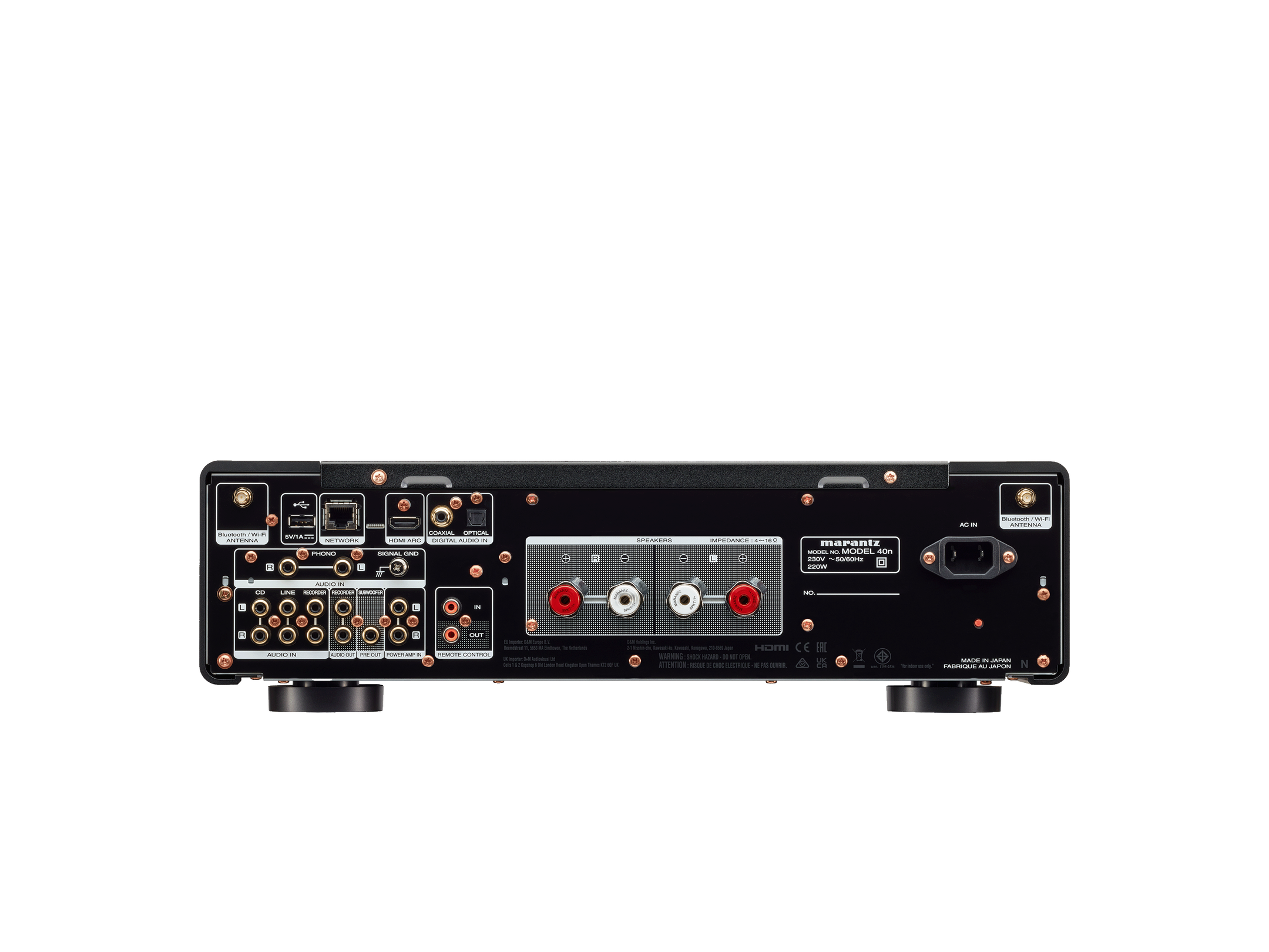 Rear view of Marantz MODEL 40n