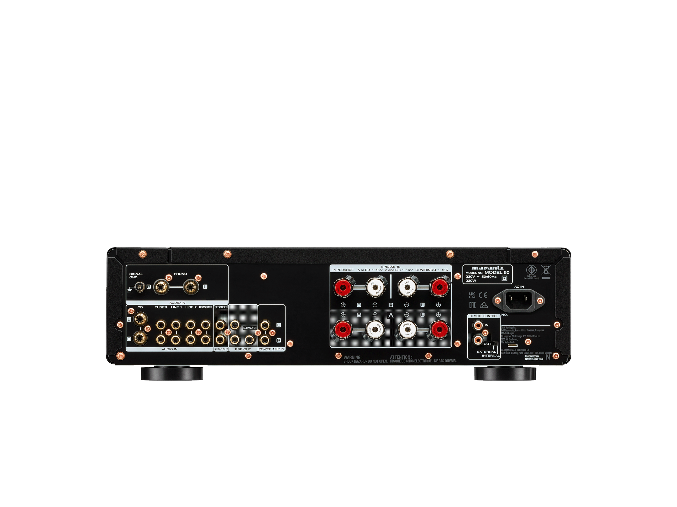 Rear view of Marantz MODEL 50