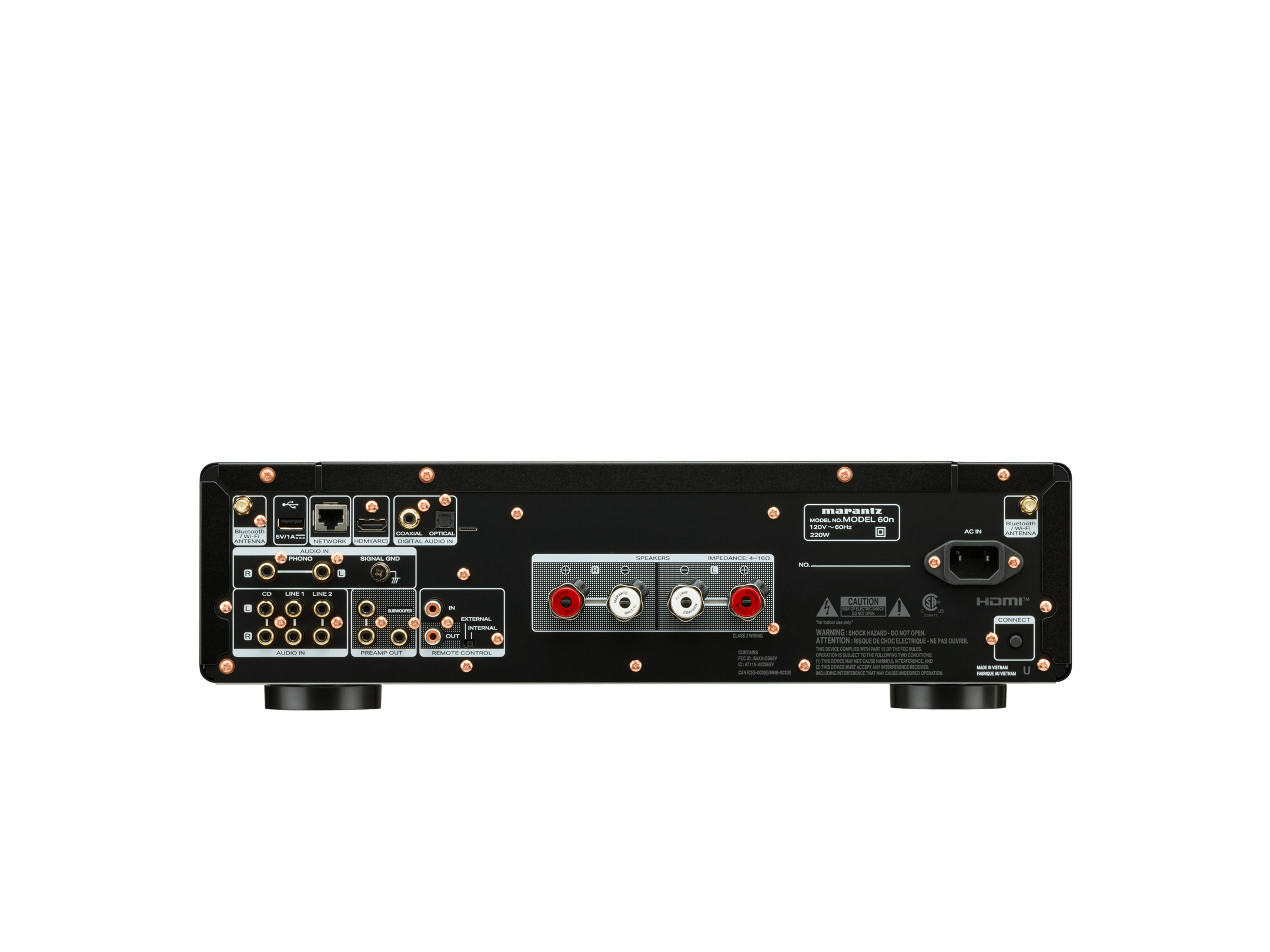 Rear view of Marantz MODEL 60n
