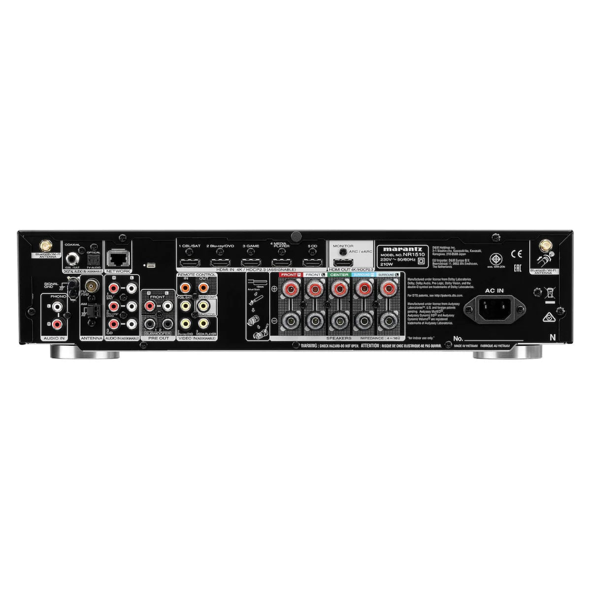 Rear view of Marantz NR1510 