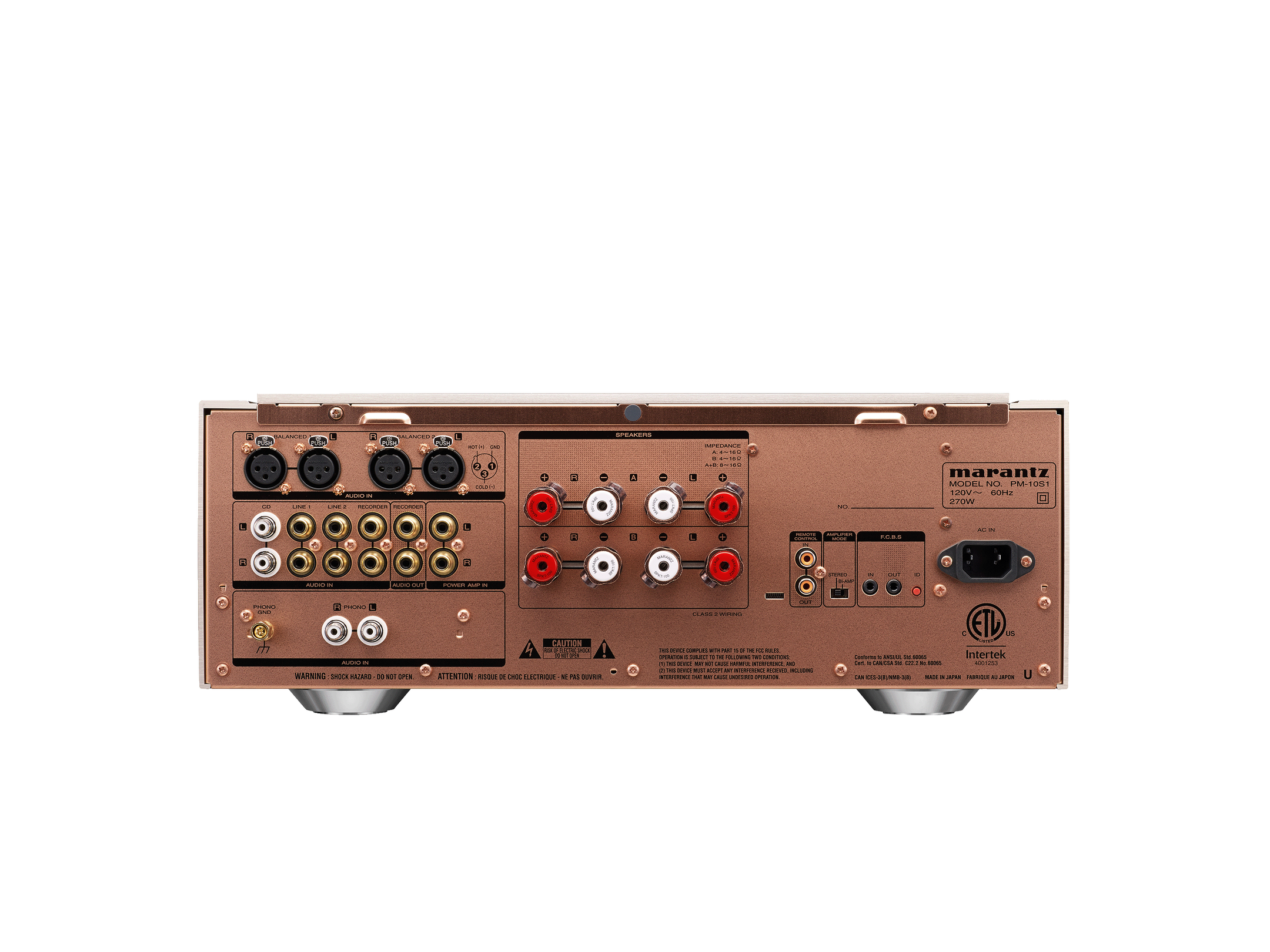 Rear view of Marantz PM-10