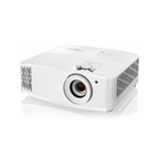 Front right angled view design of Optoma uhd35+ Projector