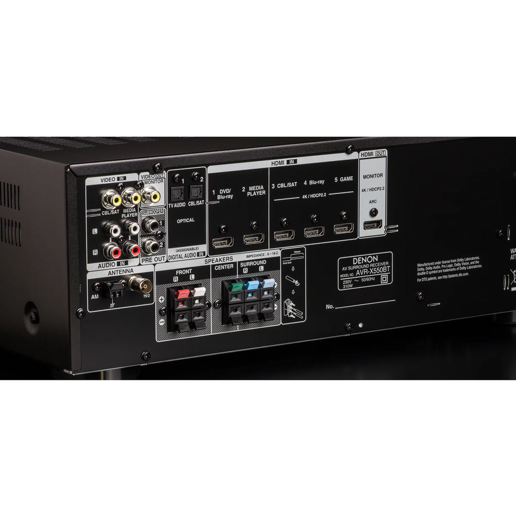 Denon AVR-X580BT - 5.2 Channel 8K AV Receiver