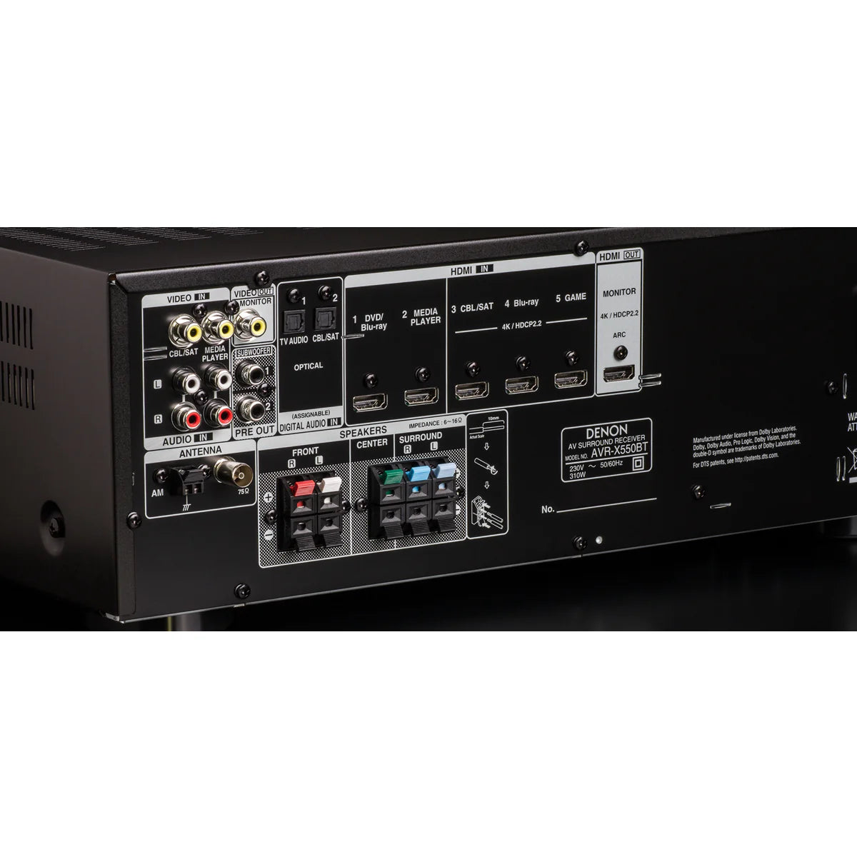 Denon AVR-X580BT - 5.2 Channel 8K AV Receiver